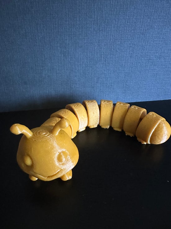 Flexi Caterpillar | Articulated Mini Creature | Collectible 3D Printed Figure | Gift