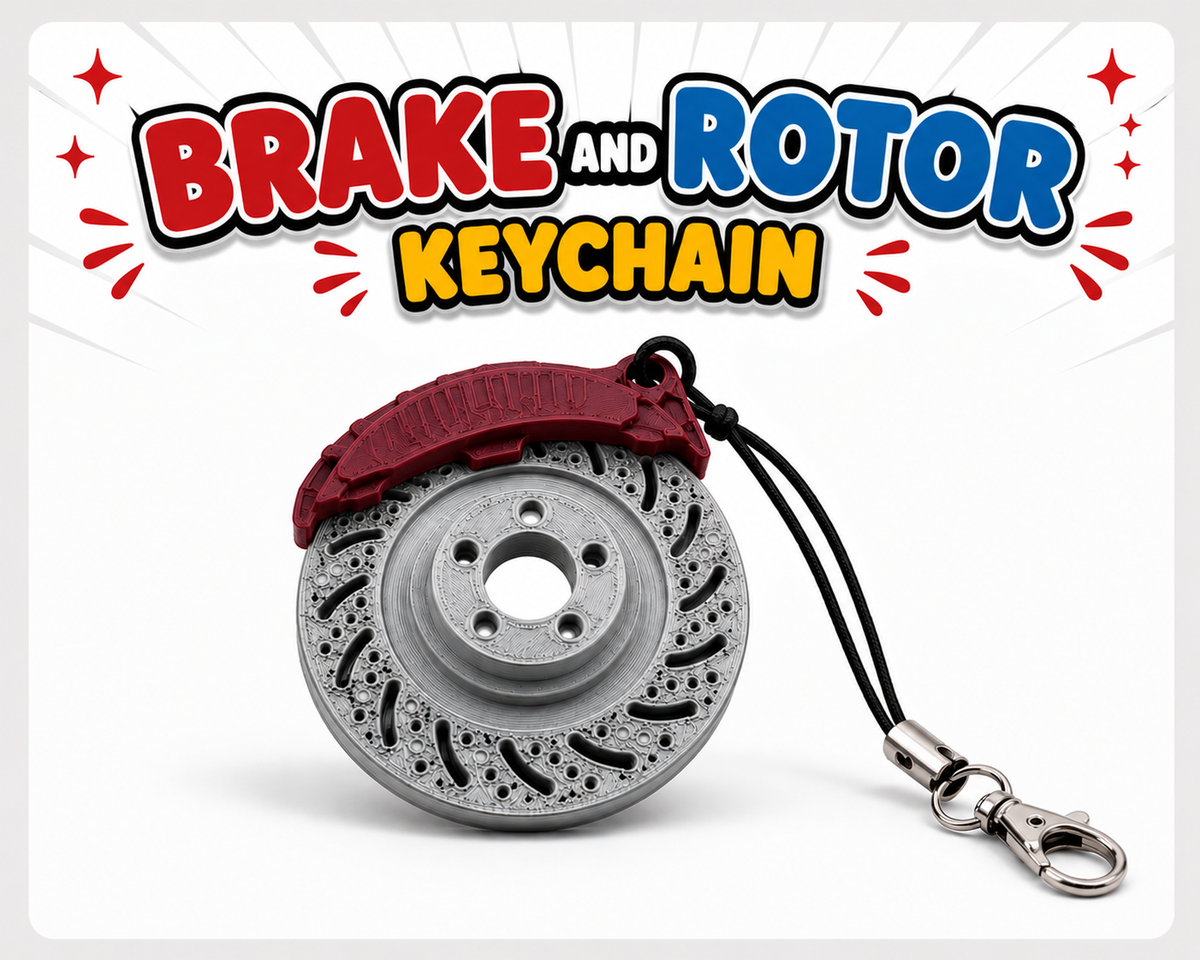 Brake Rotor Keychain | Spinning Disc Brake | Car Enthusiast Gift