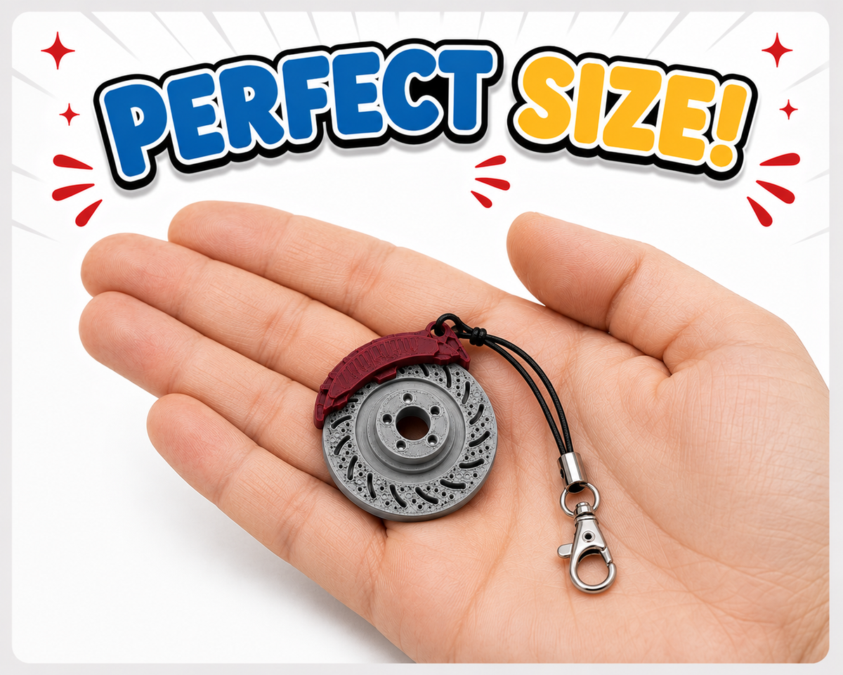 Brake Rotor Keychain | Spinning Disc Brake | Car Enthusiast Gift