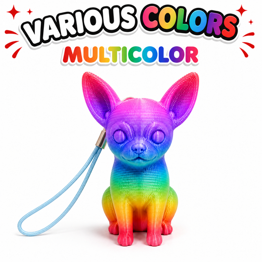 Mini Chihuahua Dog Keychain | 3D Printed Backpack Charm, Purse Charm, Gift