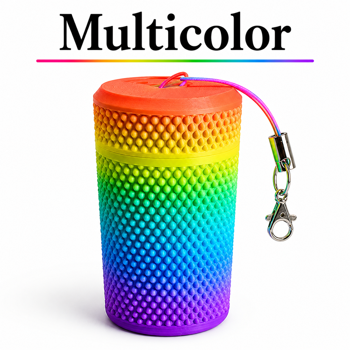 Pill Container with Keychain | 3D Printed Medication Holder | Portable & Discreet