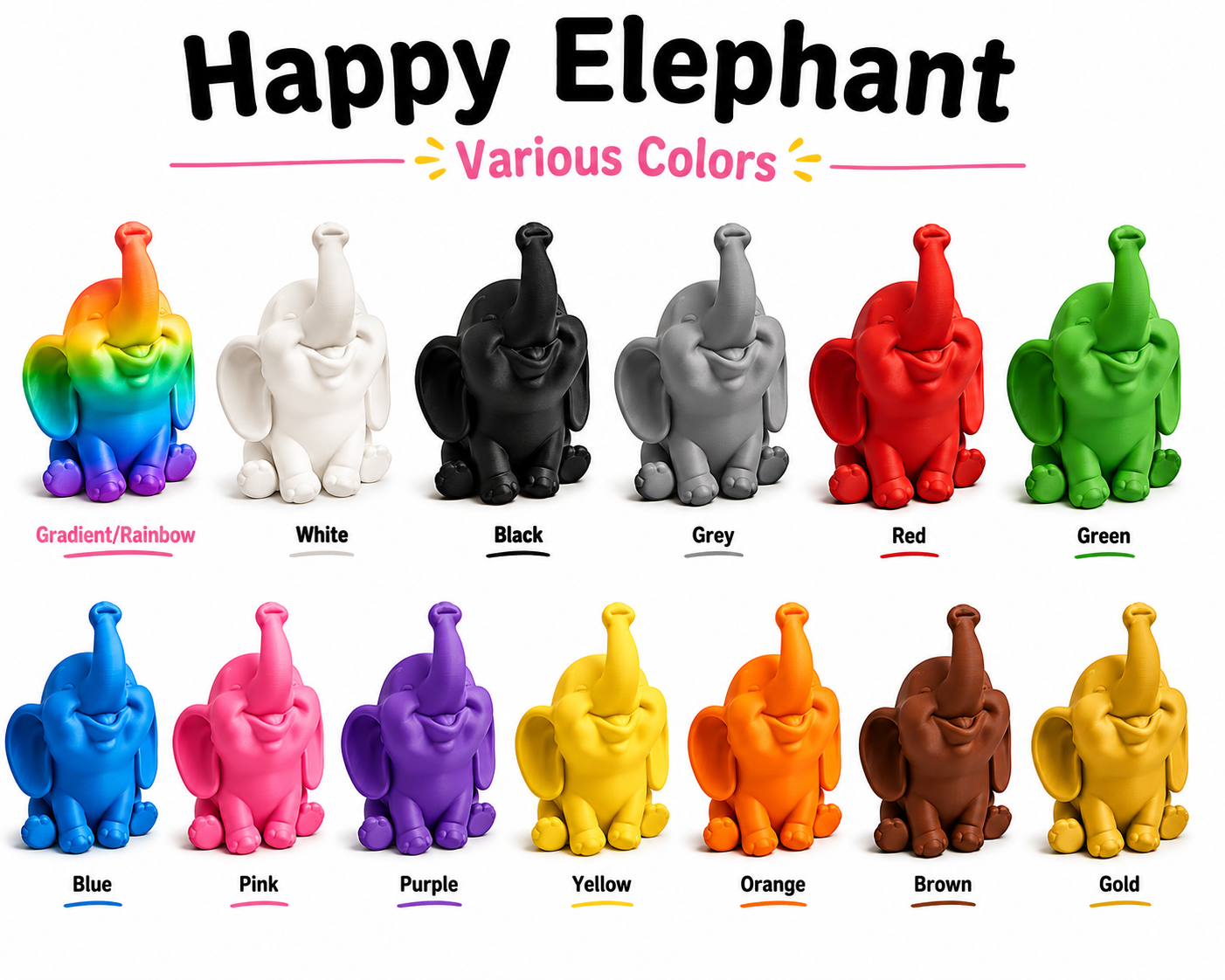 Happy Elephant Collectible Figure
