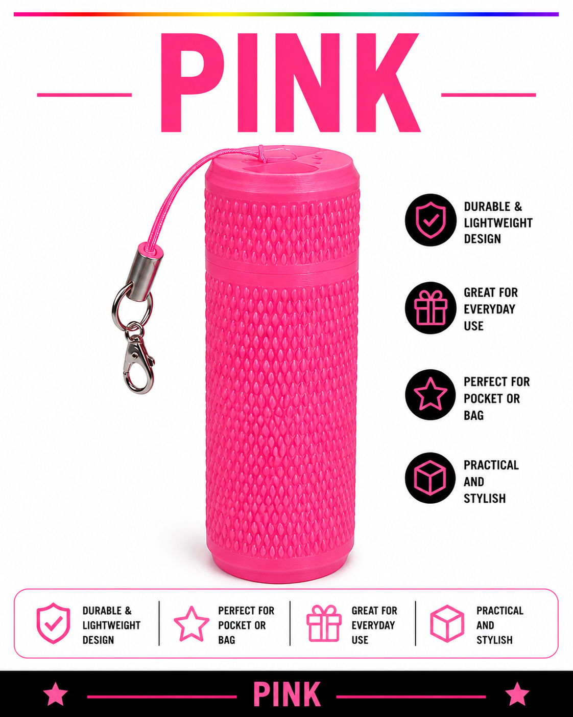 Lip Balm Holder with Keychain | 3D Printed Chapstick Carrier | Purse & Backpack Charm