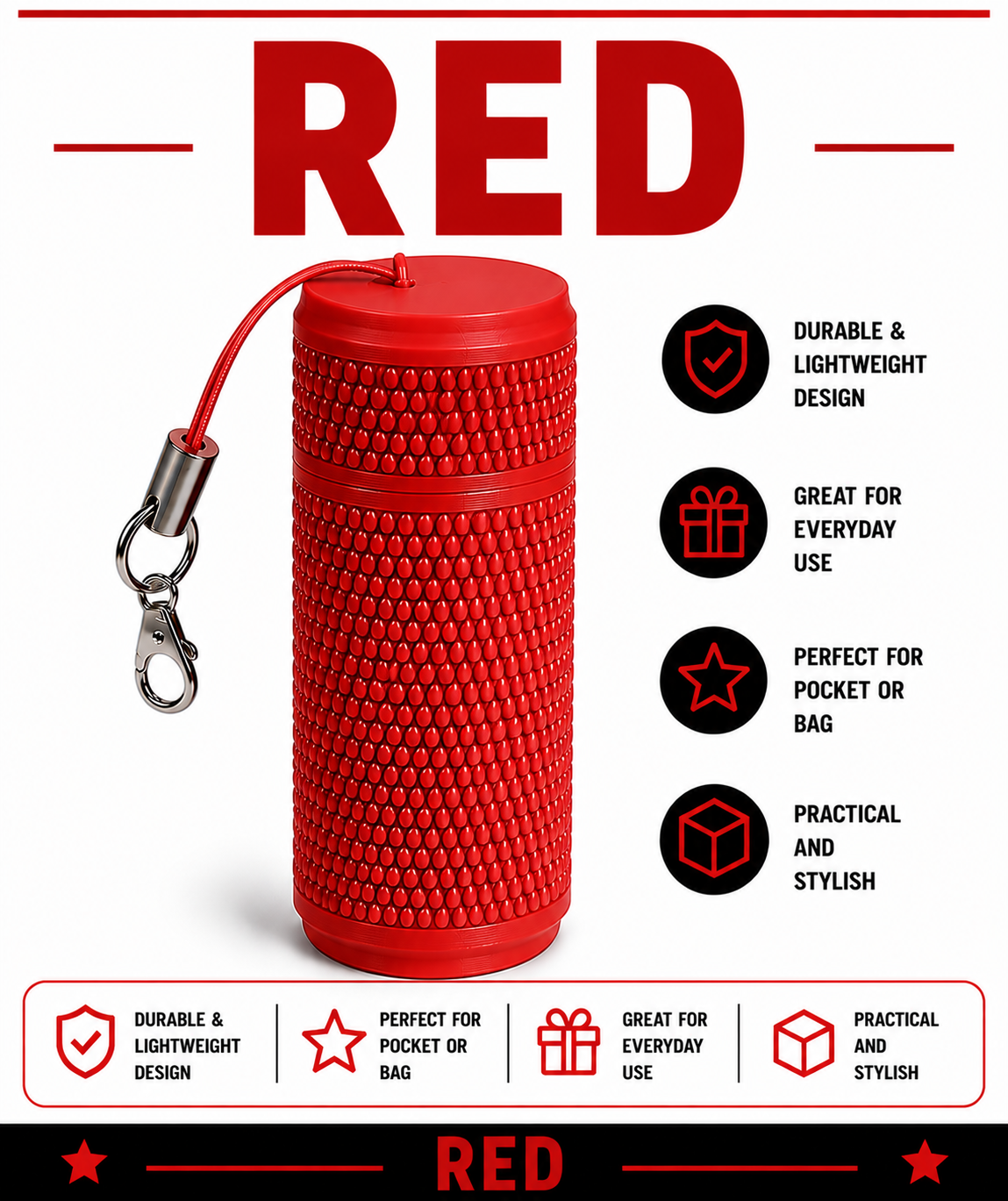 Lip Balm Holder with Keychain | 3D Printed Chapstick Carrier | Purse & Backpack Charm