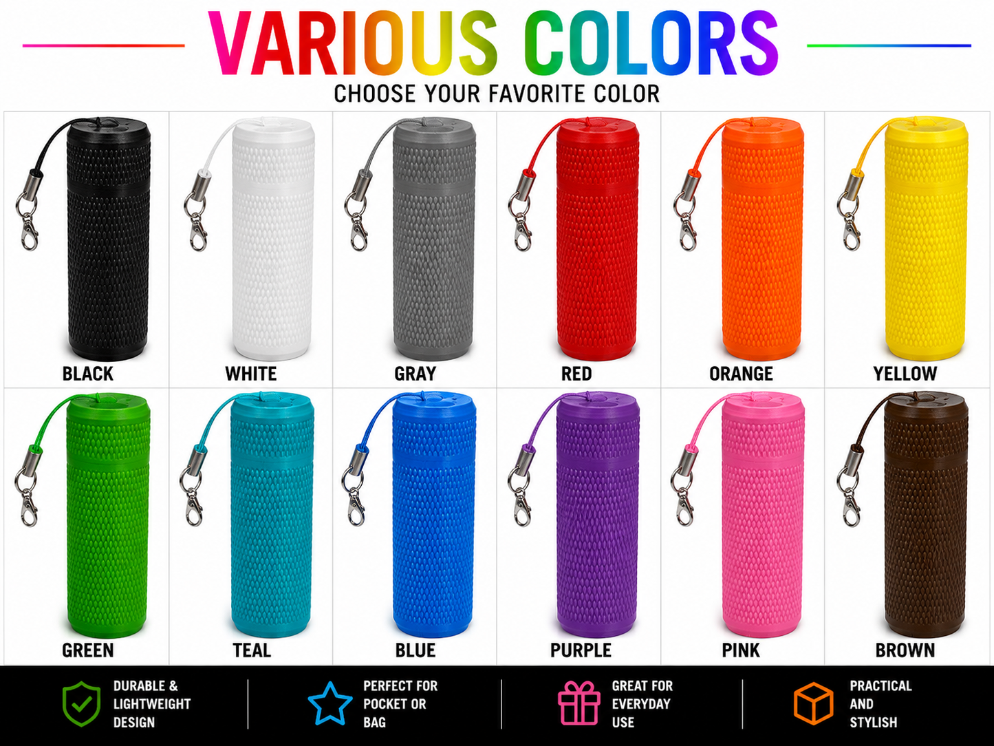 Lip Balm Holder with Keychain | 3D Printed Chapstick Carrier | Purse & Backpack Charm