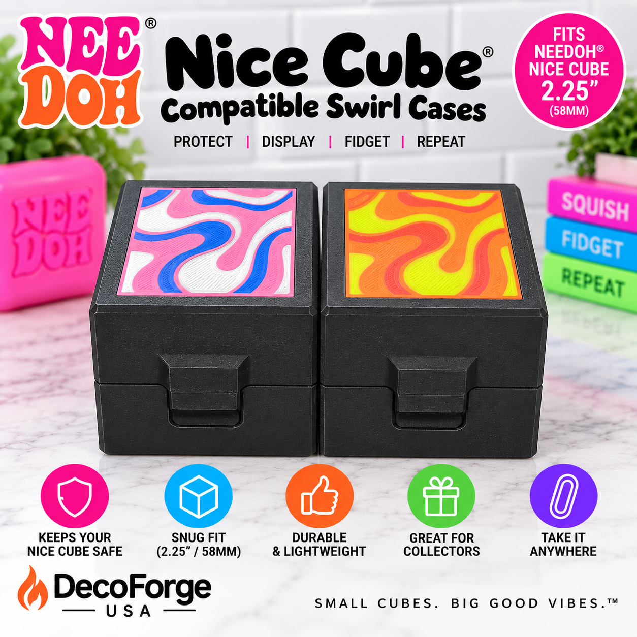 Schylling NeeDoh® Nice Cube Compatible Swirl Storage Holder