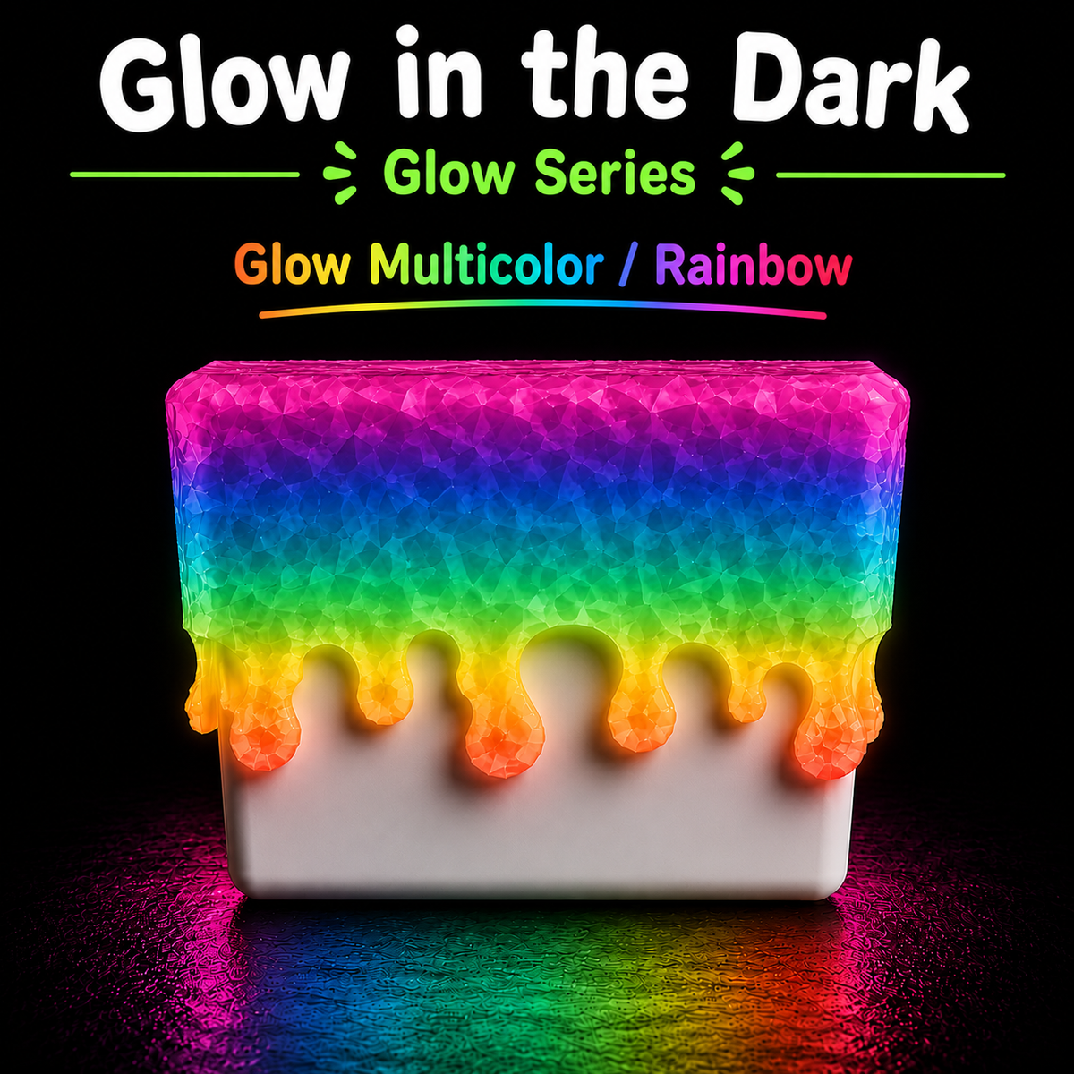Fidget Cube Display & Storage Holder | Glow-in-the-Dark Lid | Desk Accessory Gift | Nice Cube Compatible