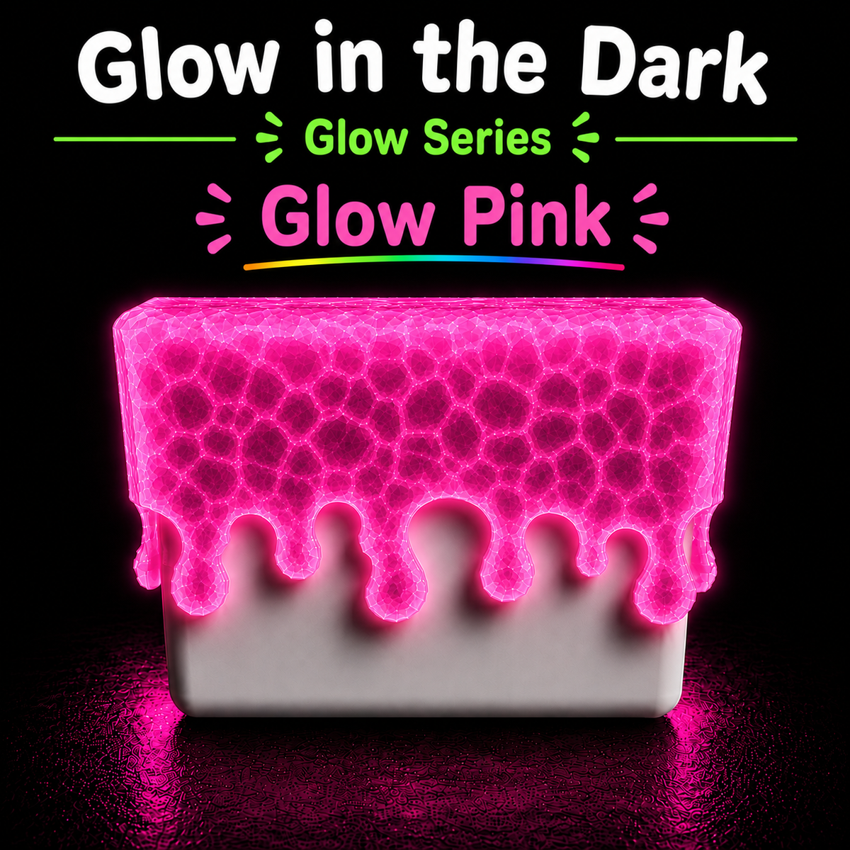 Fidget Cube Display & Storage Holder | Glow-in-the-Dark Lid | Desk Accessory Gift | Nice Cube Compatible