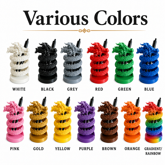 Spiral Dragon Pen Holder & Desk Organizer